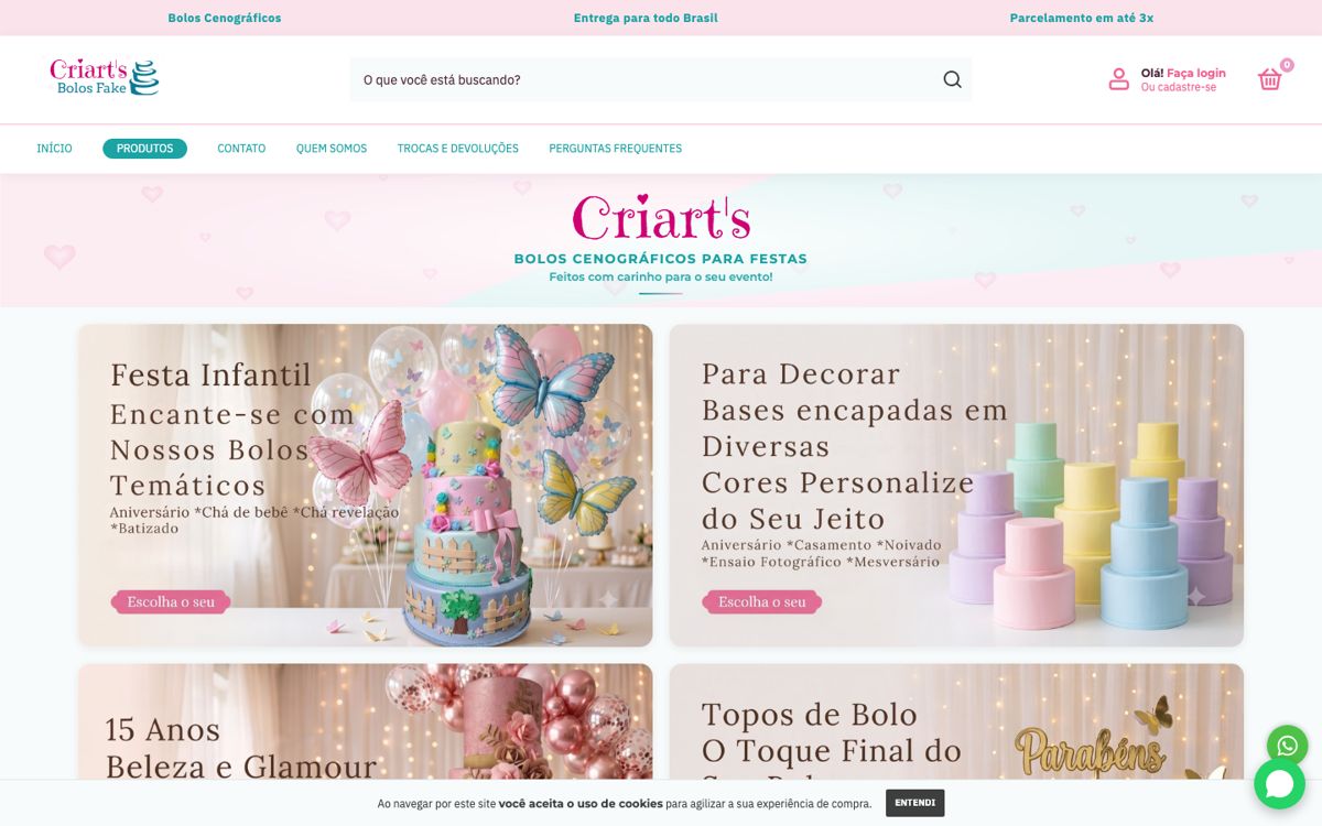 Criart's Bolos Fake site