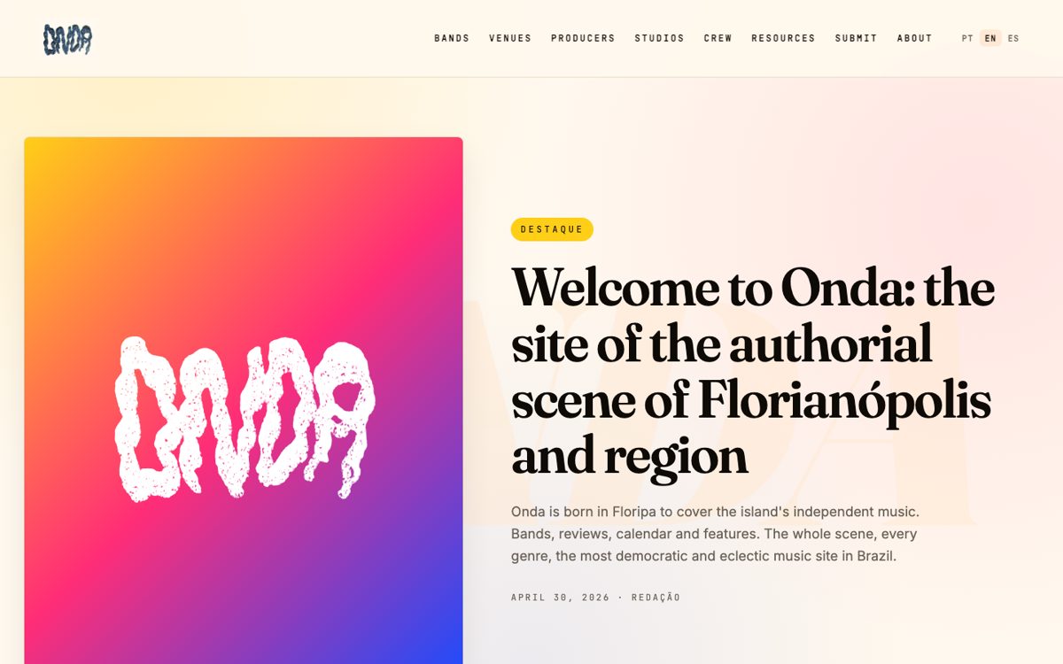 Onda Music sitio web