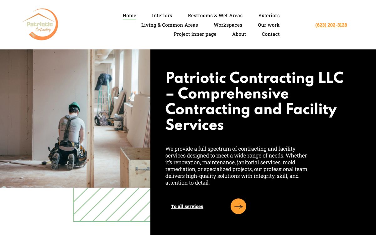 Patriotic Contracting sitio web