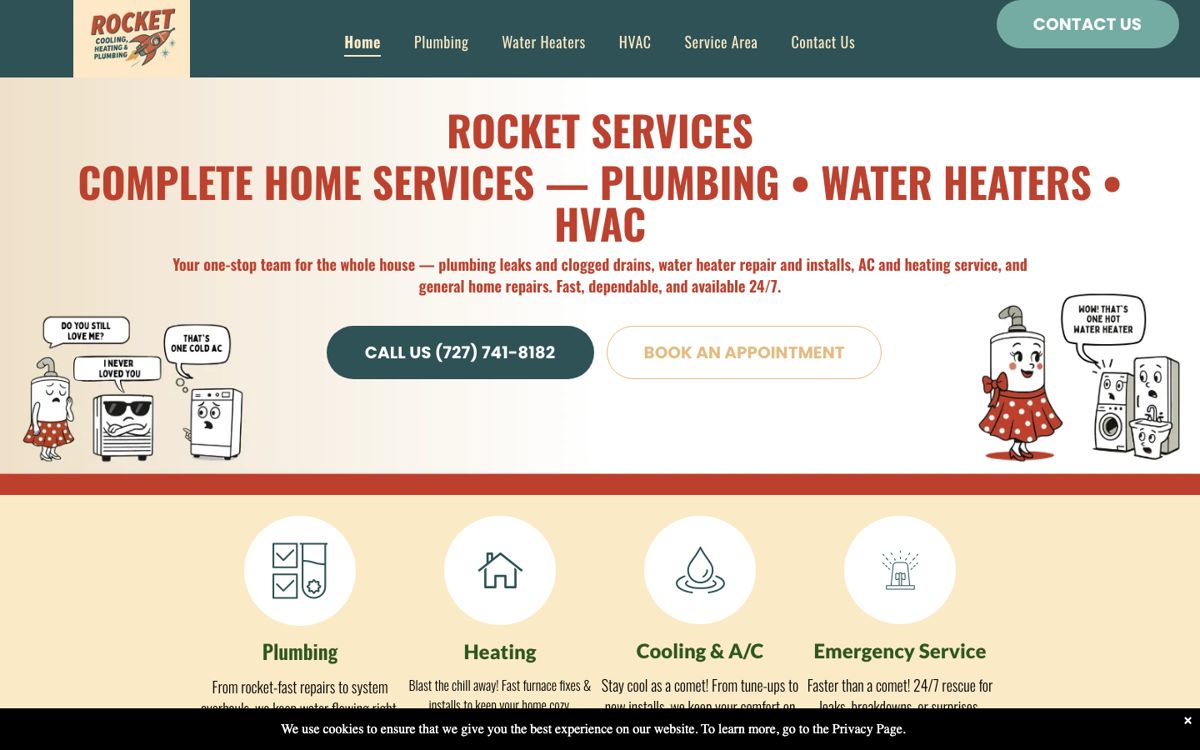 Rocket Services sitio web